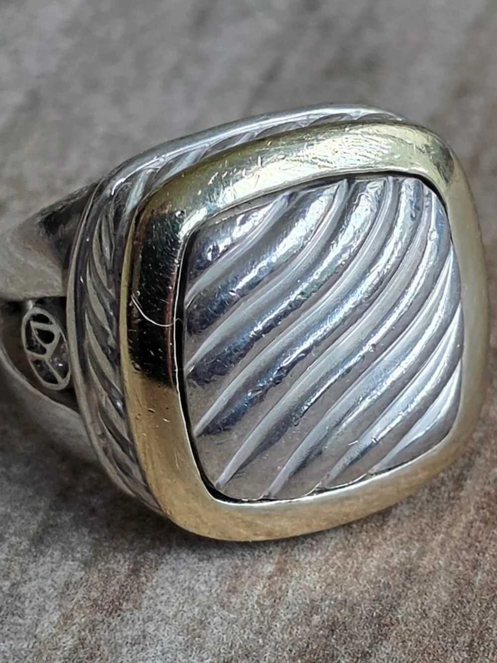 DAVID YURMAN THROUGHBRED 18kt / S/S Ring Sz. 7